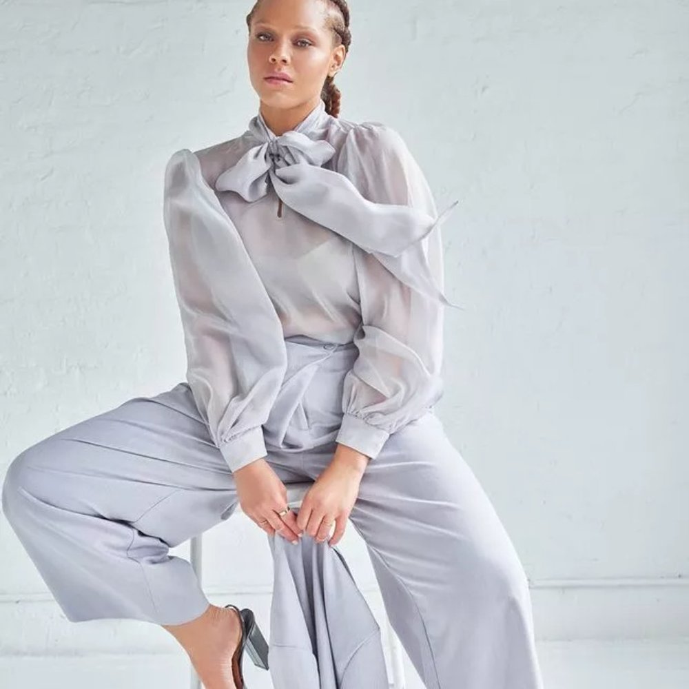 Eloquii Overlap Waist Wide Leg Trouser Size 22